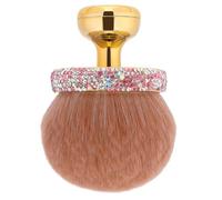 Qianyu Pinceau de maquillage extra large pour bronzeurs auto-bronzants - Pinceau ovale pour le visage - Application sans taches - Pinceau kabuki - Applicateur de strass avec sac à cordon