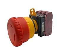QIAOG Interrupteur d'arrêt d'urgence champignon rouge YW1B-V4E03R 3NC for le démarrage et l'arrêt rapides des machines équipements électriques industriels,0415