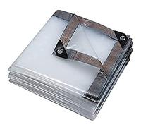 QIAOH Bâche Transparente Imperméable avec Œillets 2x8m, Bâche en Tissu Imperméable, Bâche Transparente pour L’extérieur, Bâche Résistante Aux Intempéries Bâche Pliable