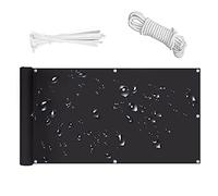 QIAOH Brise Vue Balcon 50cm x 400cm, Brise Vue Occultant, Paravent De Balcon,Coupe-Vent,Anti-UV,Résistant Aux Intempéries,avec Œillet, Jardin Exterieur Noir