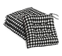 QIAOH Coussin Chaise Exterieur 4pack, Galette De Chaise Dehoussable, Coussin De Chaise Epais, Coussin pour Chaise, Siège, Banc De Jardin, Canapé