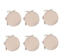 QIAOH Coussin De Chaise Exterieur Lot de 6, Galette De Chaise Rond, Coussin De Siège, Coussin Extérieur Jardin Assise, pour Cuisine, Chambre, Sofa, Voiture