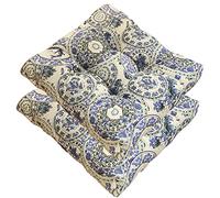 QIAOH Coussins De Chaise Lot de 2, Coussins D'assise Confortable, Coussins D'extérieur Home Décoration, Coton Lin Tatami Coussin De Sol, Coussins pour Chaise