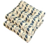 QIAOH Coussins De Chaise Lot de 2, Coussins D'assise Confortable, Coussins D'extérieur Home Décoration, Coton Lin Tatami Coussin De Sol, Coussins pour Chaise