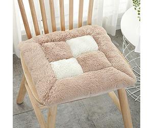 QIAOH Coussins De Chaises Carrés Set of 2, Galette De Chaise 40x40cm, Coussins De Siège avec Sangles De Retenue Galettes De Chaise Carrées pour Cuisine Chambre Salon