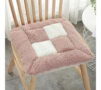 QIAOH Coussins De Chaises Carrés Set of 6, Galette De Chaise 40x40cm, Coussins De Siège avec Sangles De Retenue Galettes De Chaise Carrées pour Cuisine Chambre Salon