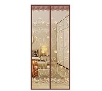 QIAOH Magnétique Moustiquaire Porte 110x210cm, Fermeture Aimantée Rideau Anti Mouche Maille, Rideaux Anti Mouches pour Porte De Balcon Et Porte De Terrasse