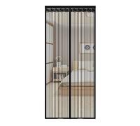 QIAOH Moustiquaire Porte Magnétique 80x205cm, Auto-Adhésif Rideau en Maille, Rideau De Porte Antimoustique, Fermeture Automatique, sans Perçage, pour Couloirs Patio Portes