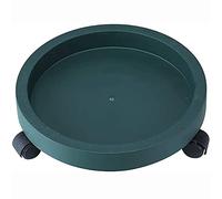 QIAOH Support De Pot De Fleur avec Roues Diameter 30cm, Roulette pour Chariot, Robustes Amovible Porte Plantes à roulettes Plateau Rond à roulettes pour IntéRieur ExtéRieur Maison Jardin