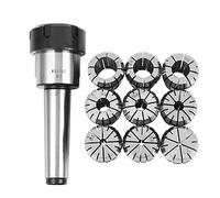 Qiaohome 10 pièces ER32 Ensemble de pinces à ressort 2/4/6/8/10/12/16/18/20 mm + MT3 M12 ER32 Pince de fixation Morse Support Conique
