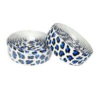 QiaoJun Guidoline Velo Route,Guidoline Pour VéLo 2pcs Léopard Print Anti-Slip Vélo Vélo Bicyclettes Vélo Bande Cyclisme Courroie Courreuse (Color : Blue)