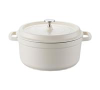 QIAOLIDA Cocotte en fonte émaillée avec couvercle et poignée pour pain, braisage, ragoût