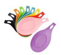 QIAOLIDA Lot de 10 grands repose-cuillères en silicone multifonction pour cuisine et table