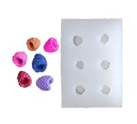 QIAOLIDA Moule multifonction en silicone pour 5/6 cavités en forme de fruits - Facile à démouler - Pour résine époxy, bougie, savon, chocolat
