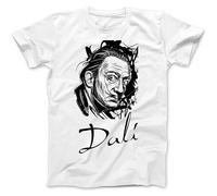 QIAOLUOQI Men's Salvador Dali Tribute T-Shirt 100% Cotton Surrealism The Elephants White XL