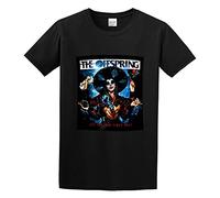 QIAOLUOQI Men's The Offspring Let The Bad Times Roll Cotton T Shirt Black L