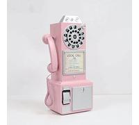 QIaoob Props DE TÉLÉPHONE Vintage Rose - Téléphone Fixe fixé à Montage Mural rétro, pour la Maison de Barre de café à la Maison décor d'ornement