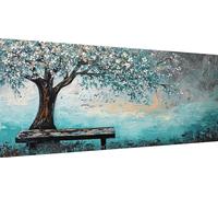 Qiaoqoo Arbre Peinture Diamant Adulte,Paysage Diamond Painting Grand Format 75x30cm Broderie Diamant Kit Complet, Painting Diamant Enfant Strass Point de Croix pour Décoration Chambre