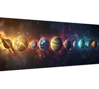 Qiaoqoo Diamond Painting Kit Complet Planète Rêve Peinture Diamant Grande Taille, DIY 5D Diamond painting Adulte Enfant Loisirs Créatifs Point de Croix Strass Cristal Art Murale Décoration 225x90cm