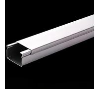 QiaoRong Cache Cable Goulotte Electrique Exterieur en Acier Inoxydable 304 Passe Cable Sol avec Couvercle pour la Maison, Le Bureau ou L'extérieur(5x2.5cm/2x1in)