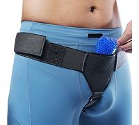 QiaoRong Ceinture Herniaire Inguinale Unilatérale, Ajustable avec Coussinets de Compression Amovibles en Gel pour Hommes et Femmes