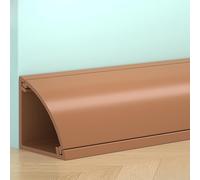 QiaoRong Passe Cable Sol Autocollant en PVC pour Angle Mural Cache Cable Passage Bureau Protège Les Câbles et Prévient Les Chutes de Câbles(Brown,2x2cm/0.8x0.8in)