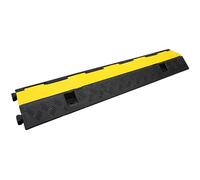 QiaoRong Passe Cable Sol Cache Cable Sol Protection pour Câbles, Rampe de Protection pour Câbles, Ralentisseurs en Caoutchouc pour Allées(50x11cm/20x4.3in)