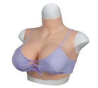 QIAOYIQIAO Sein en Silicone B-G Cup Formes de Seins réalistes Faux Seins en plaques Shemale Transgenre Cosplay Travestis Drag Queen (Couleur 1, G Cup-Coton)