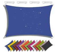 QIAQ Toile Ombrage Imperméable,Voile Ombrage Rectangulaire Toile Ombrage, Offre Une Protection Contre Les UV,pour Patio Être Applicable Jardins, Balcon Et Pergola (4x5m,Bleu)