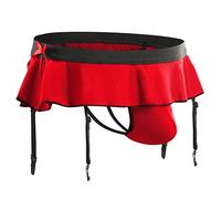QiaTi Sissy Pouch Culotte pour homme Crossdresser Sous-vêtements pour homme Jupe G-string String Slip avec jarretière, 3 - Rouge, taille unique