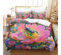 QIAVXZIP 3D Imprimé Scorpion Sets Housse De Couette 3 Pièces Literie avec 2 Taie d'oreiller Fermeture Éclair Microfibre Super King（260x220cm）