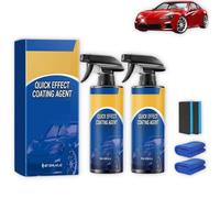 Qiawi Car Scratch Spray, Qiawi Advanced Car Quick-Acting Coating Agent Spray, 3-in-1 Protection Quick Coating Spray with Waterproof, for Auto Paint, Glass & Surface Cleaning (2 Set)