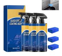 Qiawi Car Shield Spray, Qiawi Quick Effect Coating Agent, Cars Coating Sprays for Shine & Protection, Fast-Acting Glass-Finish Coatings, Waterproof Cars Scratch Effect Coating Agents (3Pcs)
