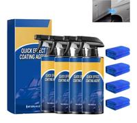 Qiawi Car Shield Spray, Qiawi Quick Effect Coating Agent, Cars Coating Sprays for Shine & Protection, Fast-Acting Glass-Finish Coatings, Waterproof Cars Scratch Effect Coating Agents (4Pcs)