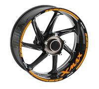 QIBBEI Autocollants décoration véhicules Autocollants Décoratifs pour Jantes De Motos, Protection des Bords Réfléchissants, Autocollants pour Roues pour Y&amaha X-Max Xmax 125 250 300 400(Style 6)