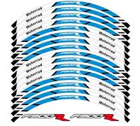 QIBBEI Décalcomanies Jante Autocollant De Roue De Moto, Autocollant De Jante, Bande De Moyeu pour B&MW F900R F900 R, Ensemble Complet De Décalcomanies Avant Et Arrière(Blu)