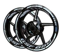 QIBBEI Décalcomanies Jante Autocollant De Roue De Moto, Autocollant De Protection Réfléchissant pour Jante Intérieure, Film Décoratif pour Suzuki GSF650 GSF 650 Bandit(Color2)