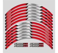 QIBBEI Décalcomanies Jante Autocollants De Roue De Moto À Rayures Réfléchissantes, Ensemble D'autocollants Imperméables pour Pneus, pour B&MW F900XR F900xr(Color11)