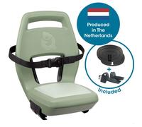 Qibbel Junior 6+ QuickConnect Siège vélo arrière 6 à 10 ans 35 kg max Vert Sauge