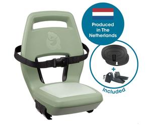 Qibbel Junior 6+ QuickConnect Siège vélo arrière 6 à 10 ans 35 kg max Vert Sauge