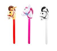 Qiblaou Bâtons Gonflables de Cheva 3 Pièces 96cm Baguettes de Tête Ballons Enfants Cheval Gonflables, aux Jouets pour Enfants,Soirées à Thème,Décorations de Vacances
