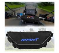QIBOZNG Sac Guidon Moto Sac De Rangement pour Guidon, Accessoire De Moto pour CFMOTO 800MT 800 MT, Sac De Rangement Étanche Et Anti-poussière, Sac De Navigation(Black Logo3)
