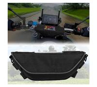 QIBOZNG Sac Guidon Moto Sac De Rangement pour Guidon, Accessoire De Moto pour CFMOTO 800MT 800 MT, Sac De Rangement Étanche Et Anti-poussière, Sac De Navigation(Black NO Logo)