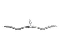 qibylift Barre d'haltères multi-exercices pour machines à câble, barre de traction latte, accessoires de machine à câble, barre de presse triceps, barre courbée droite tournante avec poignées