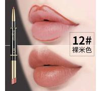 Qic-Stylo Rouge À Lèvres À Double Extrémité Chinois,Imperméable,Sans Maquillage,Tenue De Maquillage,Rendu De Documents,Tube Fin 2 En 1,Jules Liner.12.