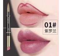 Qic-Stylo Rouge À Lèvres À Double Extrémité Chinois,Imperméable,Sans Maquillage,Tenue De Maquillage,Rendu De Documents,Tube Fin 2 En 1,Jules Liner.01.