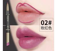 Qic-Stylo Rouge À Lèvres À Double Extrémité Chinois,Imperméable,Sans Maquillage,Tenue De Maquillage,Rendu De Documents,Tube Fin 2 En 1,Jules Liner.02.