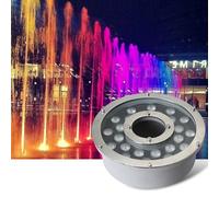 QICBYING Anneau Lumineux LED Étanche IP68 12V/24V pour Fontaine, Lampe LED pour Aquarium À Trou Moyen, Lampes De Fontaine sous-Marines pour Paysage, Pleins Feux sur L'étang(Red,12V-12W)