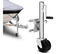 QICBYING Cric De Remorque avec Roues Jumelées De 6 Po, Roue Jockey Remorque Charge Lourde De 1 500 LB, Crics De Flèche pour Remorques Boulonnées, pour Remorques De Bateau