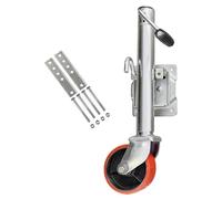 QICBYING Cric De Remorque Pivotant À Boulonner - Roue De Soutien Automatique, Cric De Remorque Marin Pivotant Robuste De 540kg, Support De Roue Jockey Pliable avec Roue De 15cm